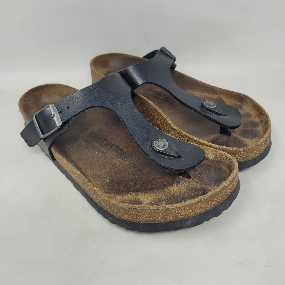 Birkenstock Sandal Women EU36 US5 Gizeh Black Birko Flor Comfort Slides Thong